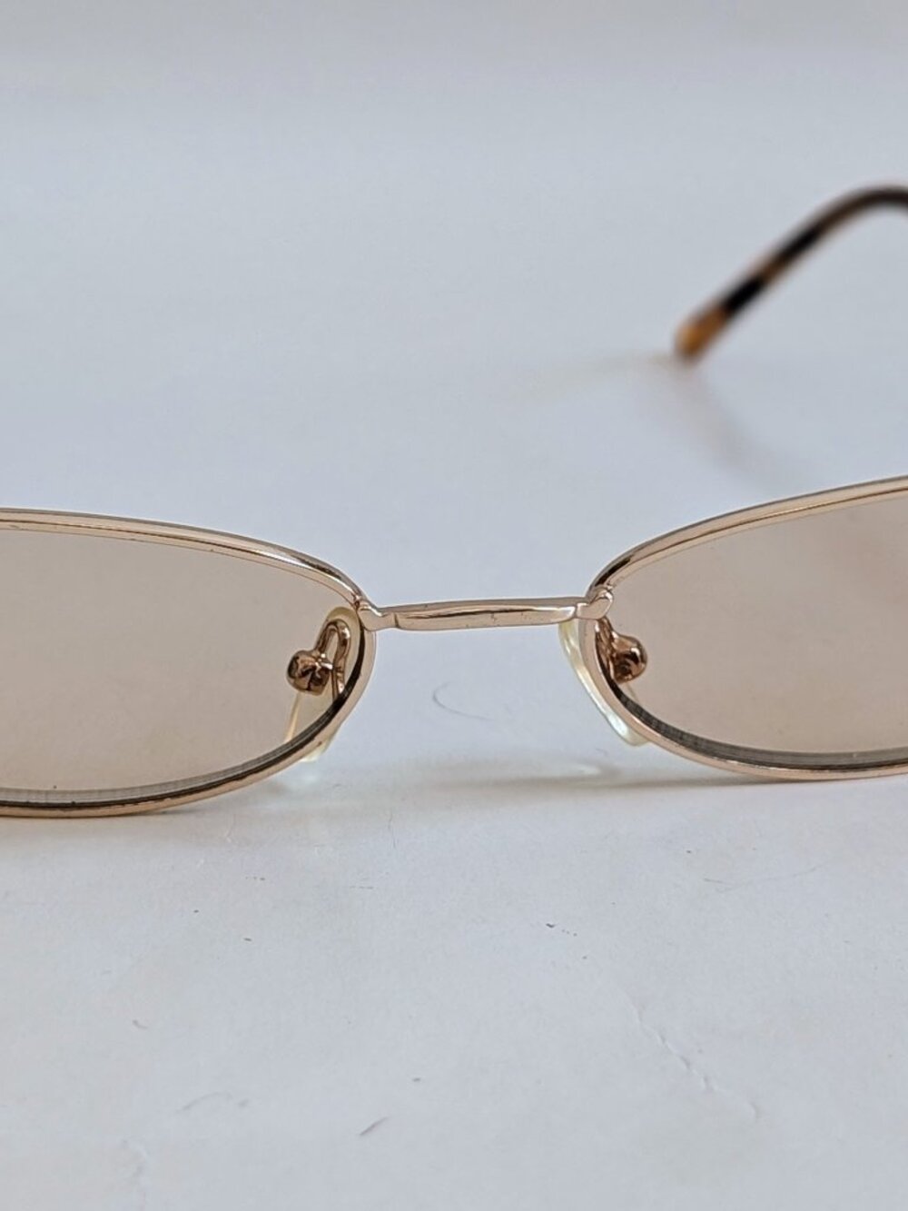 NWT Vintage 90's Small Rectangle Metal Sport Sunglasses (S. Gold)